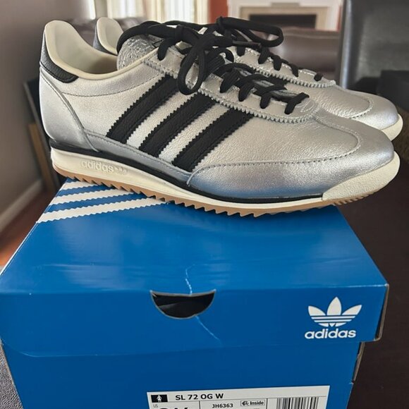 Adidas SL72 OG Silver Metallic Sneakers - Picture 3 of 6